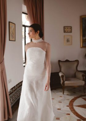 Vestido novia hortensia tweed