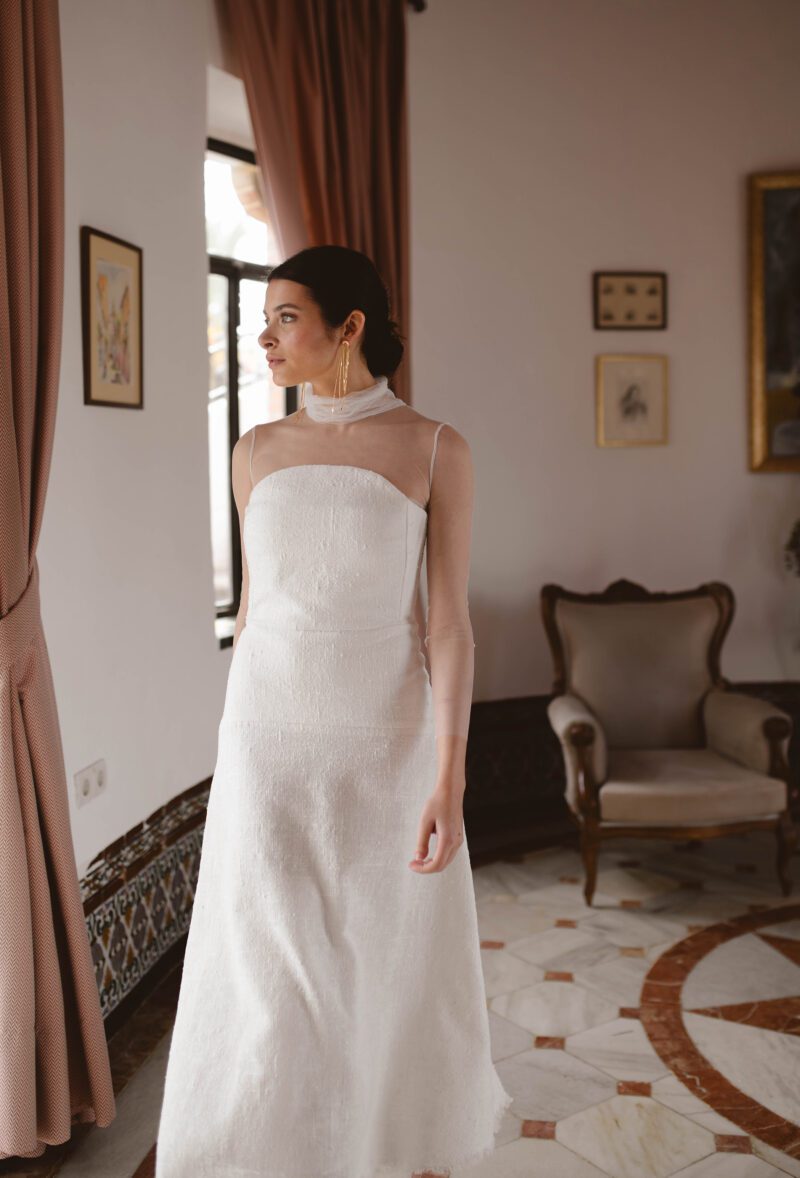 Vestido novia hortensia tweed